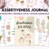 Assertiveness books, confident and forceful behavior journal, Canva Editable Templates 8,5×11 inch, KDP interior