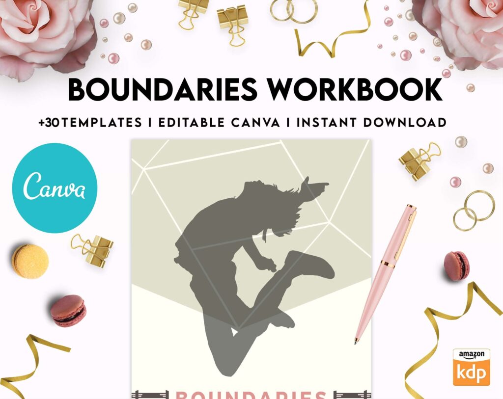 Boundaries workbook, Communicating, Canva Editable Templates 8,5×11 inch, KDP interior