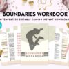 Boundaries workbook, Communicating, Canva Editable Templates 8,5×11 inch, KDP interior