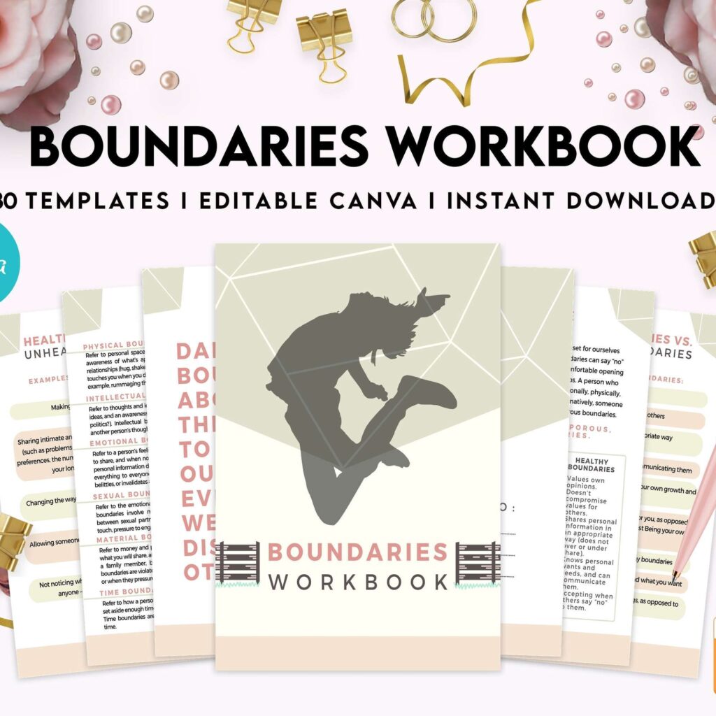Boundaries workbook, Communicating, Canva Editable Templates 8,5×11 inch, KDP interior