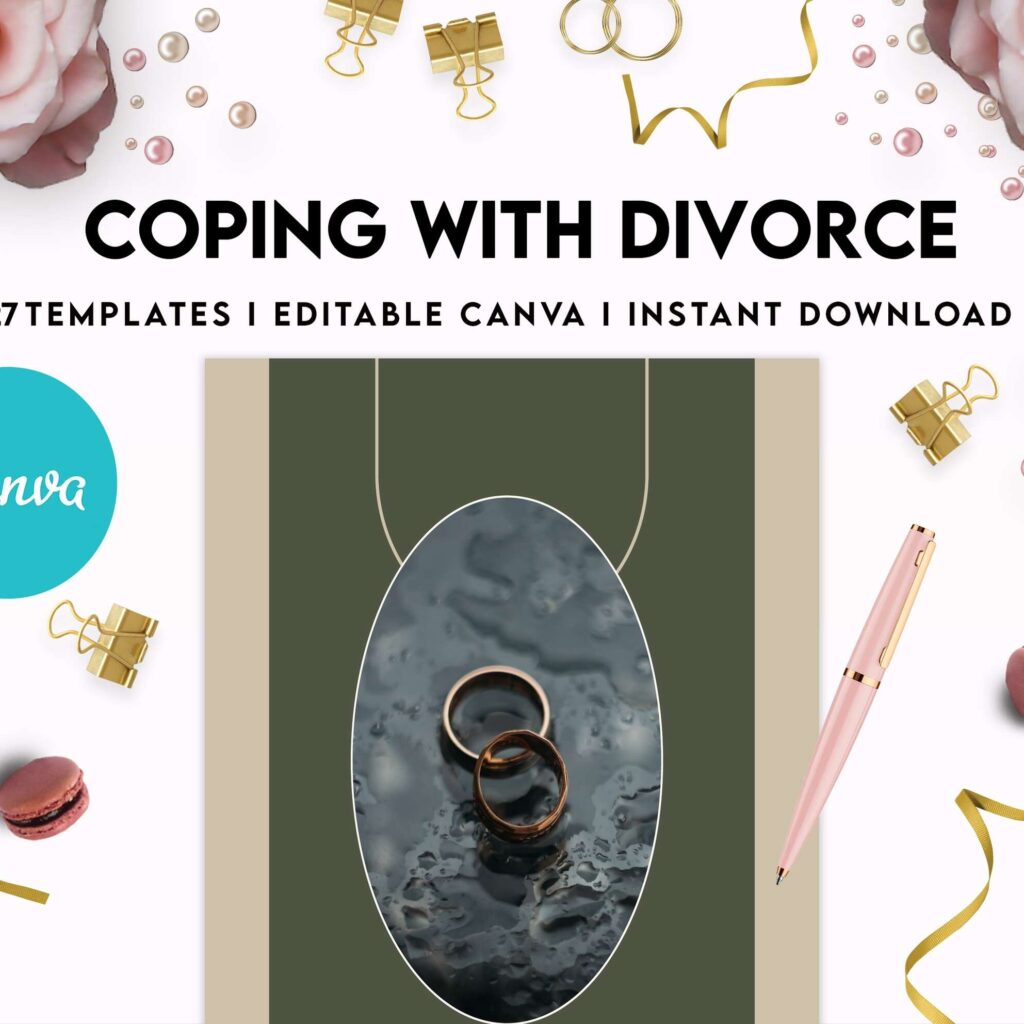 Coping with Divorce for adults, Canva Editable Templates 8,5×11 inch, KDP interior