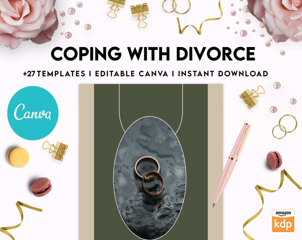 Coping with Divorce for adults, Canva Editable Templates 8,5×11 inch, KDP interior