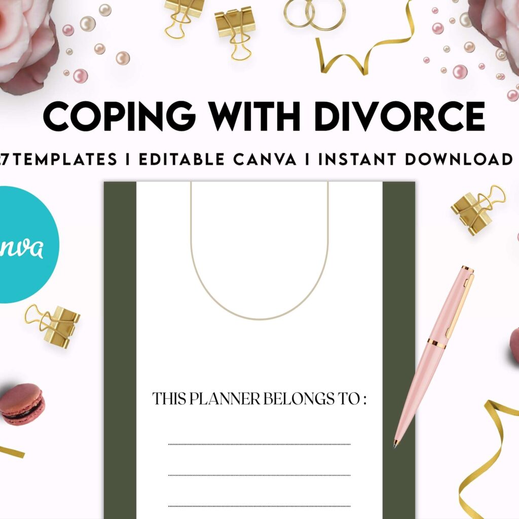 Coping with Divorce for adults, Canva Editable Templates 8,5×11 inch, KDP interior