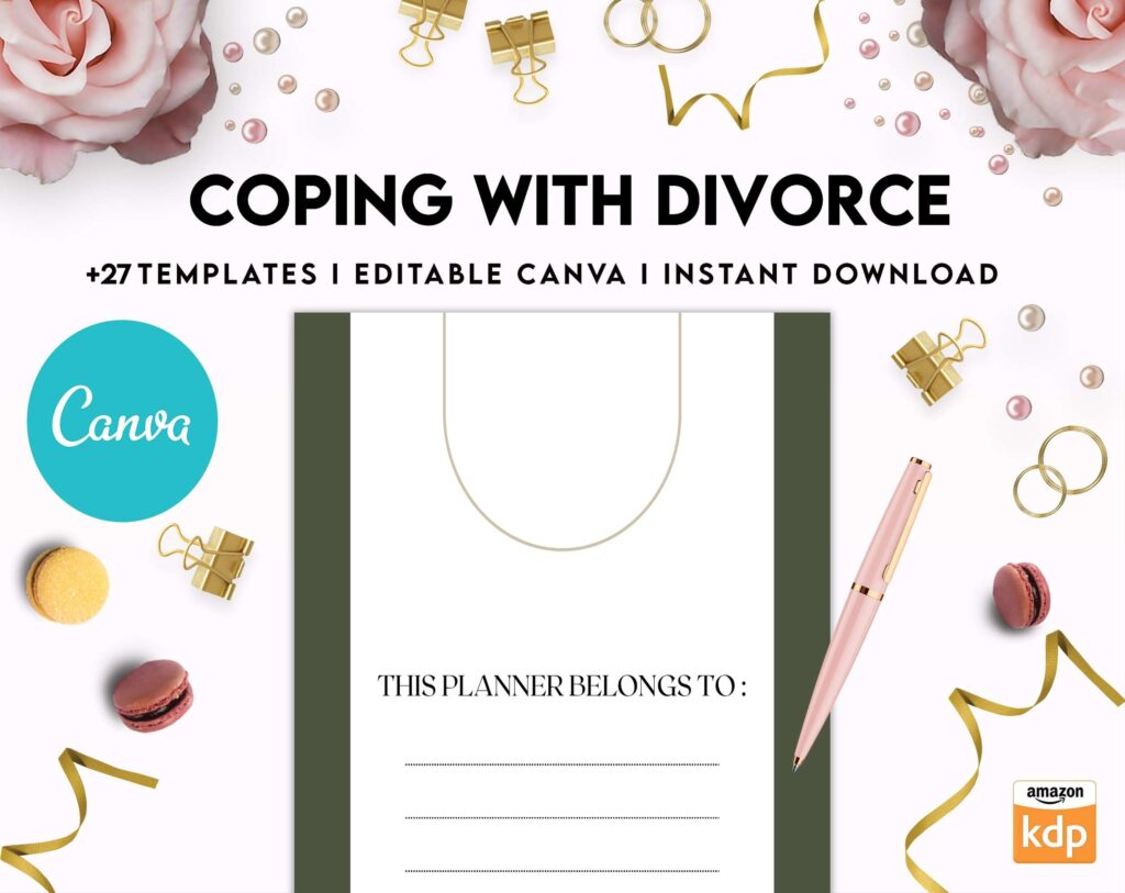 Coping with Divorce for adults, Canva Editable Templates 8,5×11 inch, KDP interior