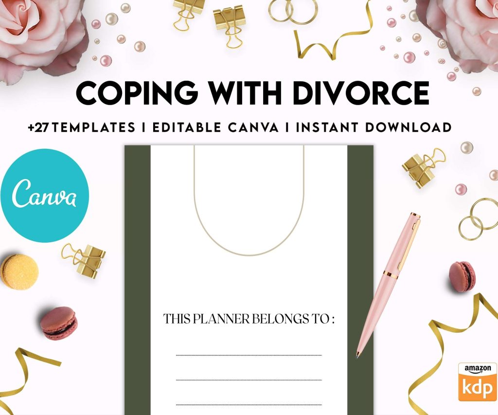 Coping with Divorce for adults, Canva Editable Templates 8,5×11 inch, KDP interior