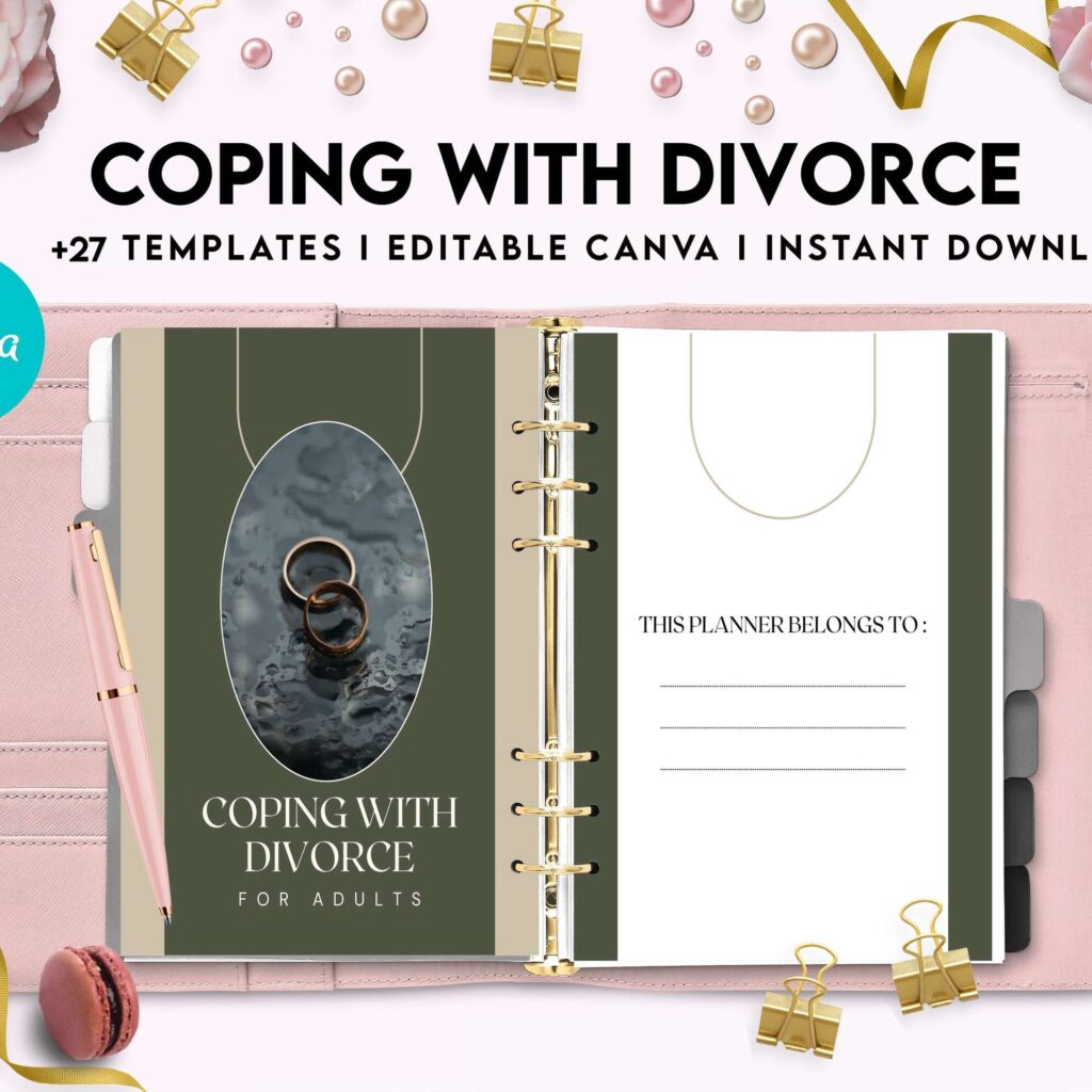Coping with Divorce for adults, Canva Editable Templates 8,5×11 inch, KDP interior