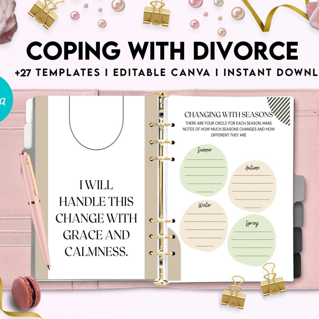 Coping with Divorce for adults, Canva Editable Templates 8,5×11 inch, KDP interior