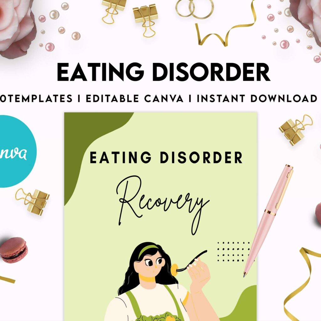 Eating disorder, Anorexia, Bulimia, Canva Editable Templates 8,5×11 inch, KDP interior
