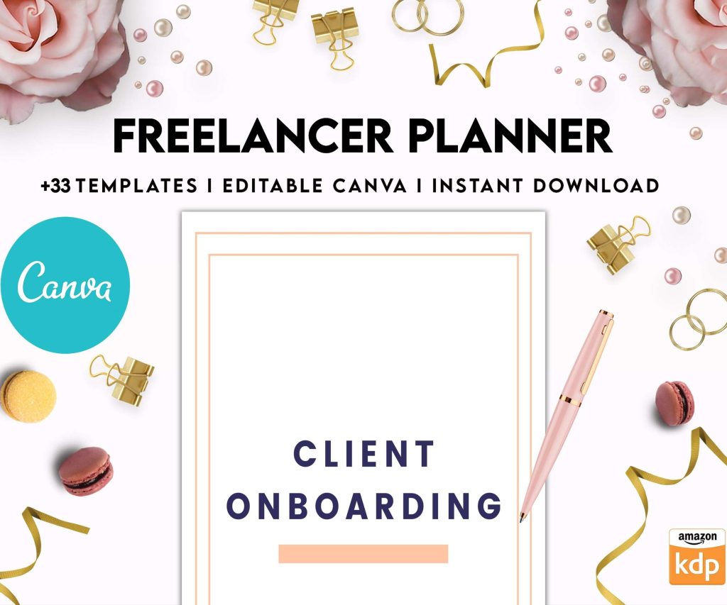 Solopreneur Freelancer Planner, client management , work from home, small business, Canva Editable Templates 8,5×11 inch, KDP interior