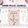 Inner Peace Journal, Calming journal, Happiness journal, Spiritual journal, Canva Editable Templates 8,5×11 inch, KDP interior