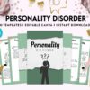 Personality disorder, bipolar, borderline, Canva Editable Templates 8,5×11 inch, KDP interior