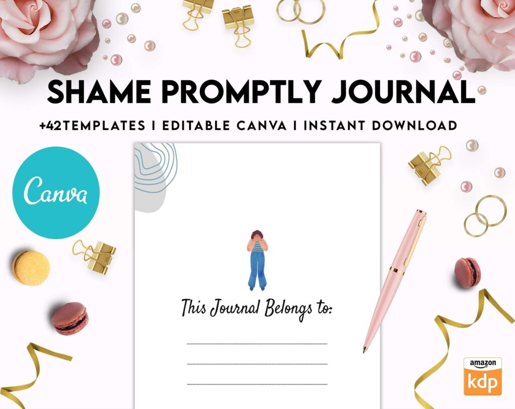 Shame, Guilt, Embarrassment Distinct Emotions, Self-Esteem, Canva Editable Templates 8,5×11 inch, KDP interior