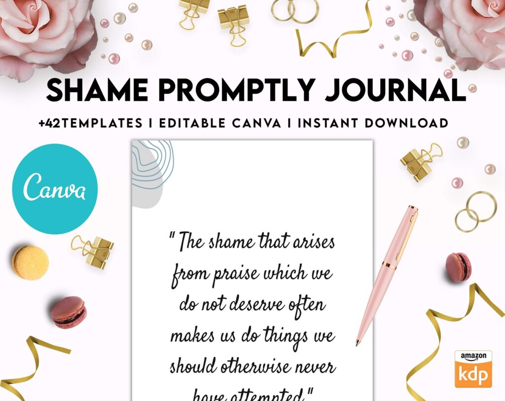 Shame, Guilt, Embarrassment Distinct Emotions, Self-Esteem, Canva Editable Templates 8,5×11 inch, KDP interior