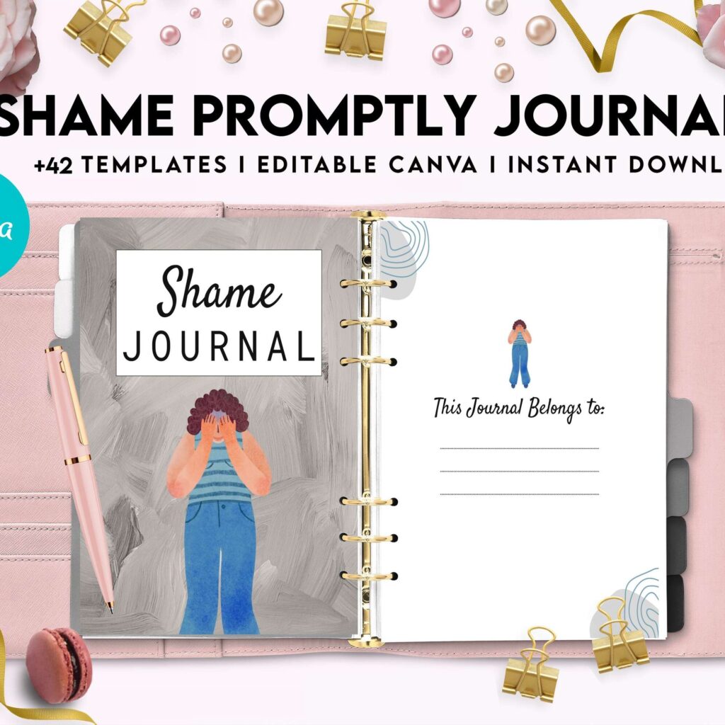Shame, Guilt, Embarrassment Distinct Emotions, Self-Esteem, Canva Editable Templates 8,5×11 inch, KDP interior