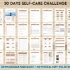 30 Day Self-care Challenge, Self care journal, self care planner, mindfulness, self love journal,wellness journal KDP interior PDF file 8,5×11 inch