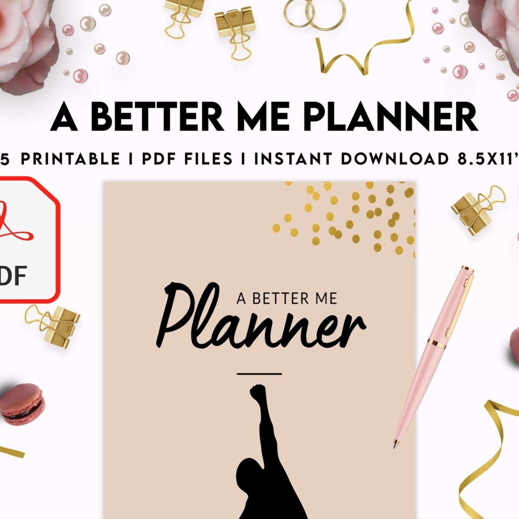 A Better Me Planner, Daily Monthly planner, Goal planner, KDP interior PDF file 8,5×11 inch