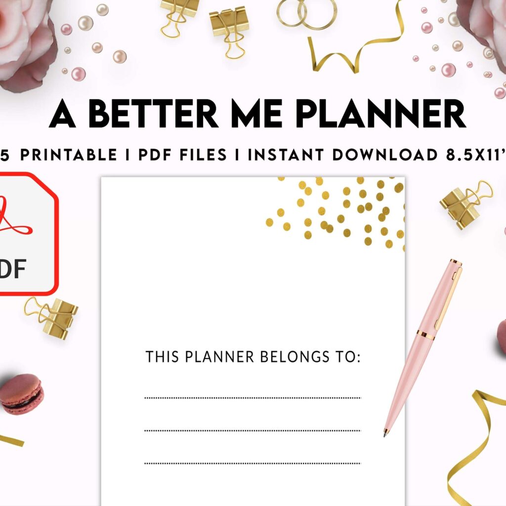 A Better Me Planner, Daily Monthly planner, Goal planner, KDP interior PDF file 8,5×11 inch