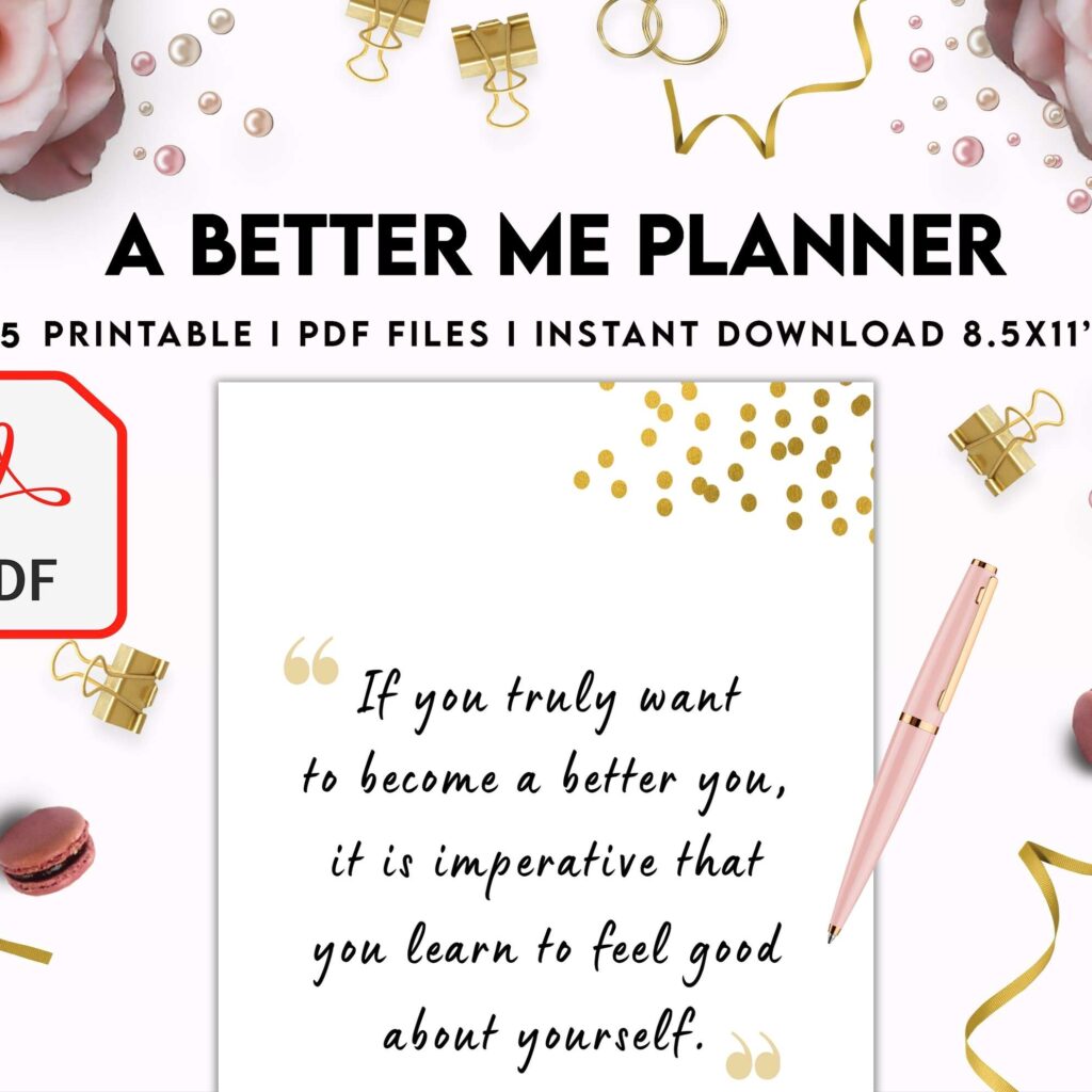 A Better Me Planner, Daily Monthly planner, Goal planner, KDP interior PDF file 8,5×11 inch