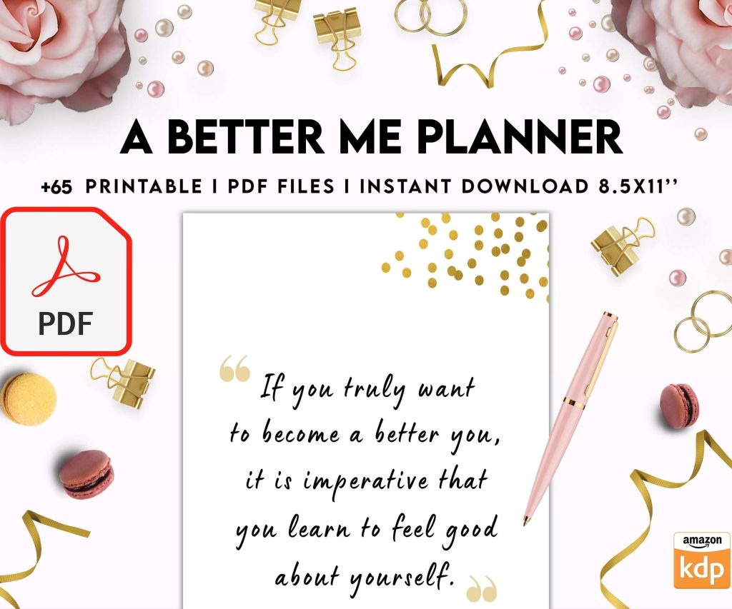 A Better Me Planner, Daily Monthly planner, Goal planner, KDP interior PDF file 8,5×11 inch
