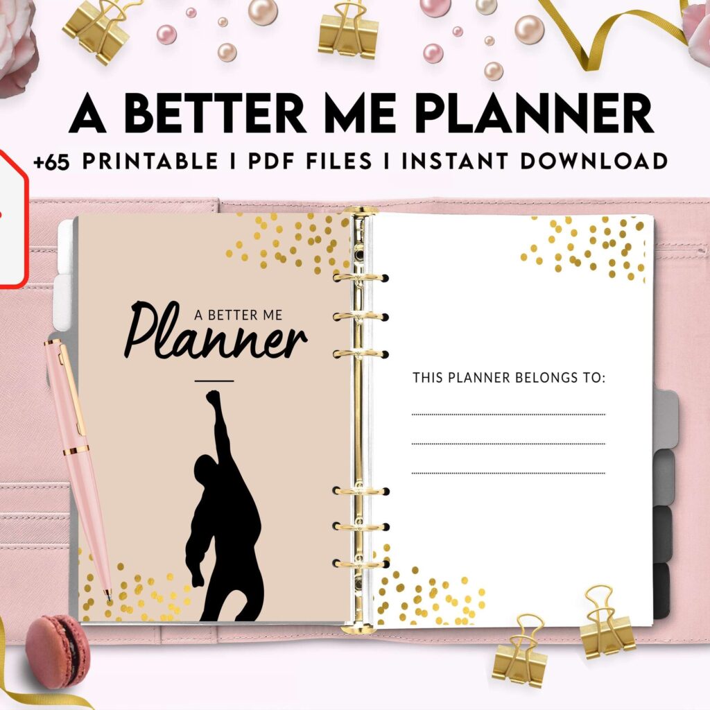 A Better Me Planner, Daily Monthly planner, Goal planner, KDP interior PDF file 8,5×11 inch