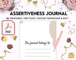 Assertiveness, confident and forceful behavior journal, KDP interior PDF file 8,5×11 inch