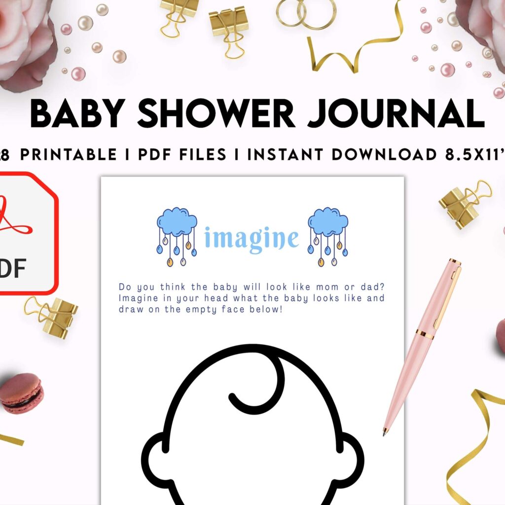 Baby Shower Journal, anxiety therapy journal, Self care journal, mindfulness, self love journal, wellness journal KDP interior PDF file 8,5×11 inch