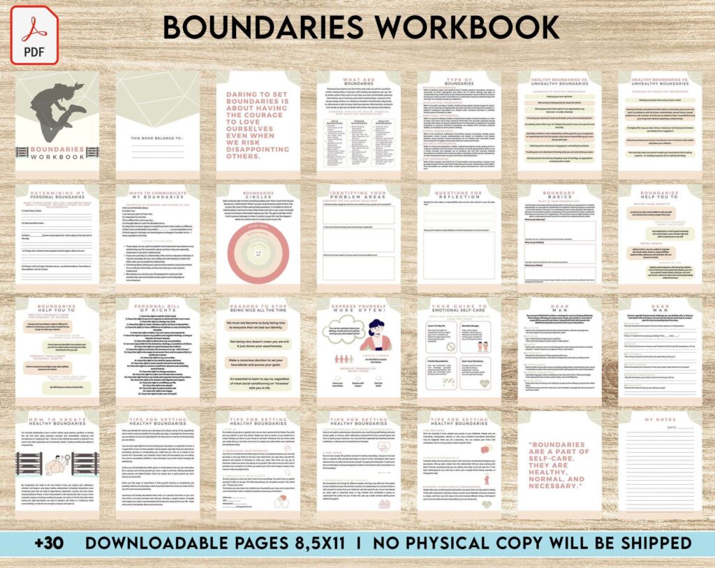 Boundaries workbook pdf, Communicating, KDP interior PDF file 8,5×11 inch