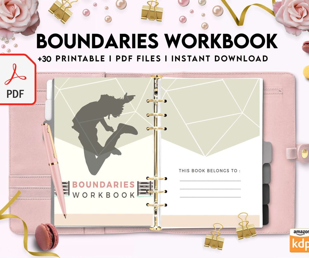 Boundaries workbook, Communicating, KDP interior PDF file 8,5×11 inch