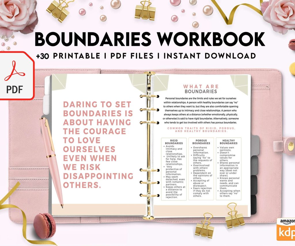 Boundaries workbook, Communicating, KDP interior PDF file 8,5×11 inch