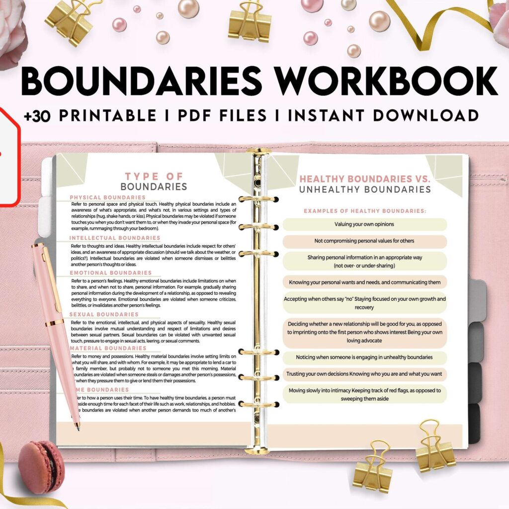 Boundaries workbook, Communicating, KDP interior PDF file 8,5×11 inch