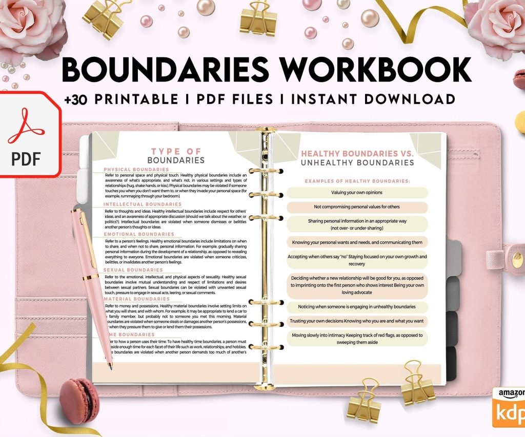 Boundaries workbook, Communicating, KDP interior PDF file 8,5×11 inch