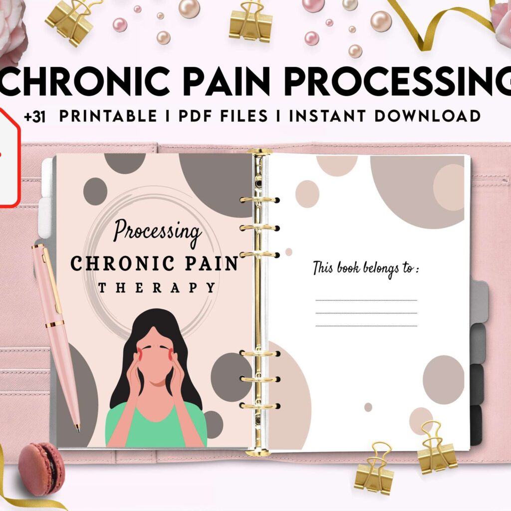 Chronic Pain Processing, chronic fatigue, chronic illnes, Pain tracker, KDP interior PDF file 8,5×11 inch