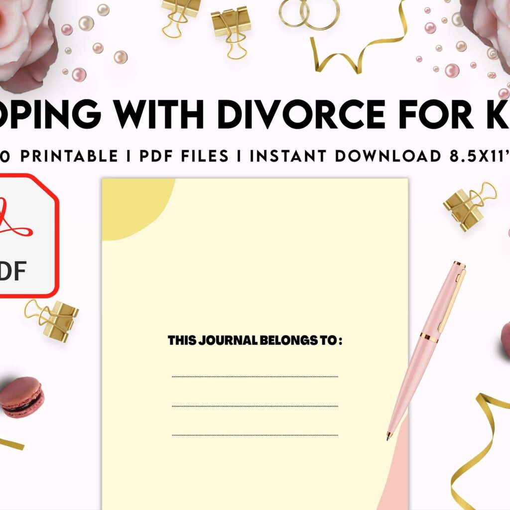 Coping With Divorce for Kids, Kids therapy, coping skills, divorce kids, KDP interior PDF file 8,5×11 inch