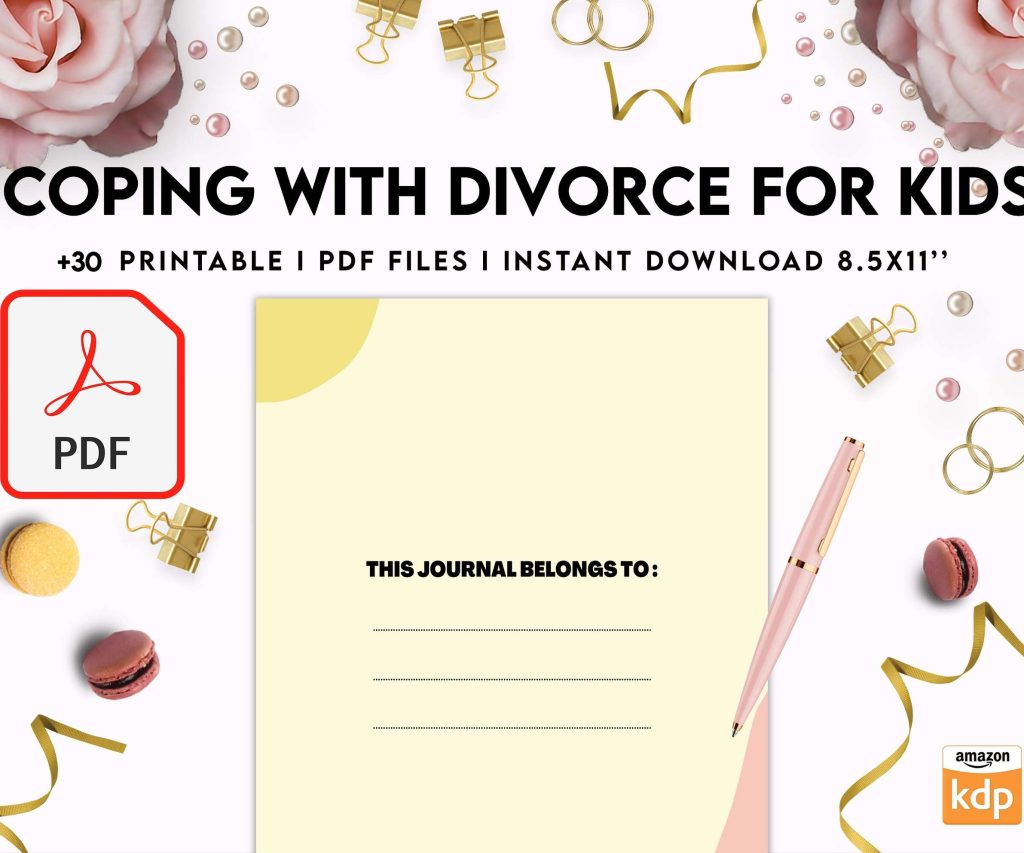 Coping With Divorce for Kids, Kids therapy, coping skills, divorce kids, KDP interior PDF file 8,5×11 inch