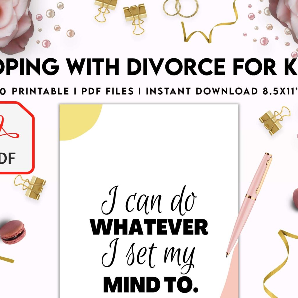 Coping With Divorce for Kids, Kids therapy, coping skills, divorce kids, KDP interior PDF file 8,5×11 inch