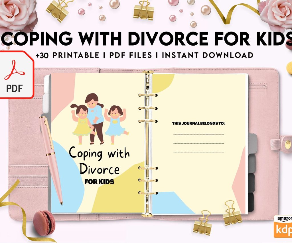 Coping With Divorce for Kids, Kids therapy, coping skills, divorce kids, KDP interior PDF file 8,5×11 inch