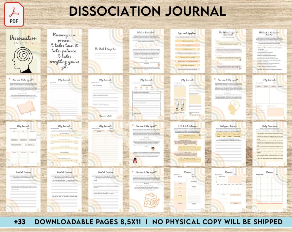 Dissociation journal, dissociative disorders, Trauma, stress disorder, ptsd, KDP interior PDF file 8,5×11 inch