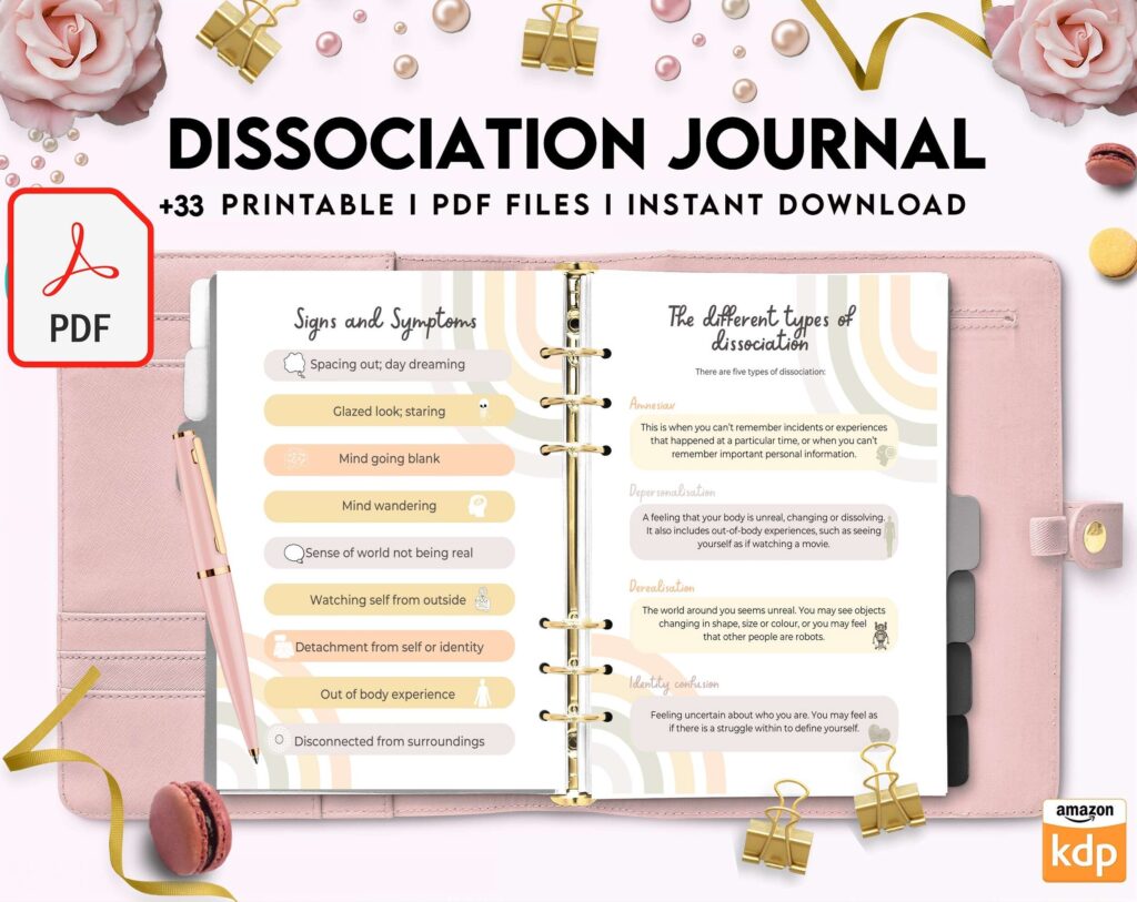 Dissociation journal, dissociative disorders, Trauma, stress disorder, ptsd, KDP interior PDF file 8,5×11 inch