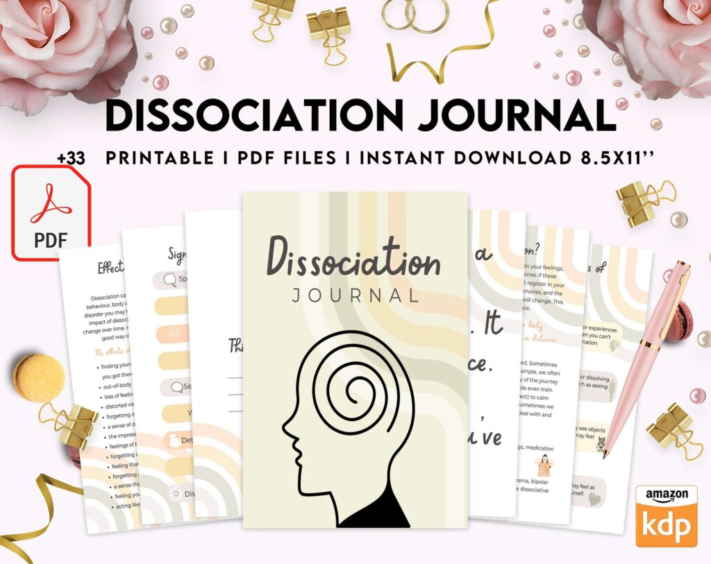 Dissociation journal, dissociative disorders, Trauma, stress disorder, ptsd, KDP interior PDF file 8,5×11 inch