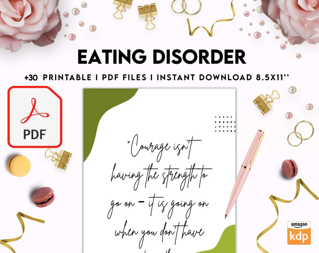 Eating disorder, Anorexia, Bulimia, KDP interior PDF file 8,5×11 inch