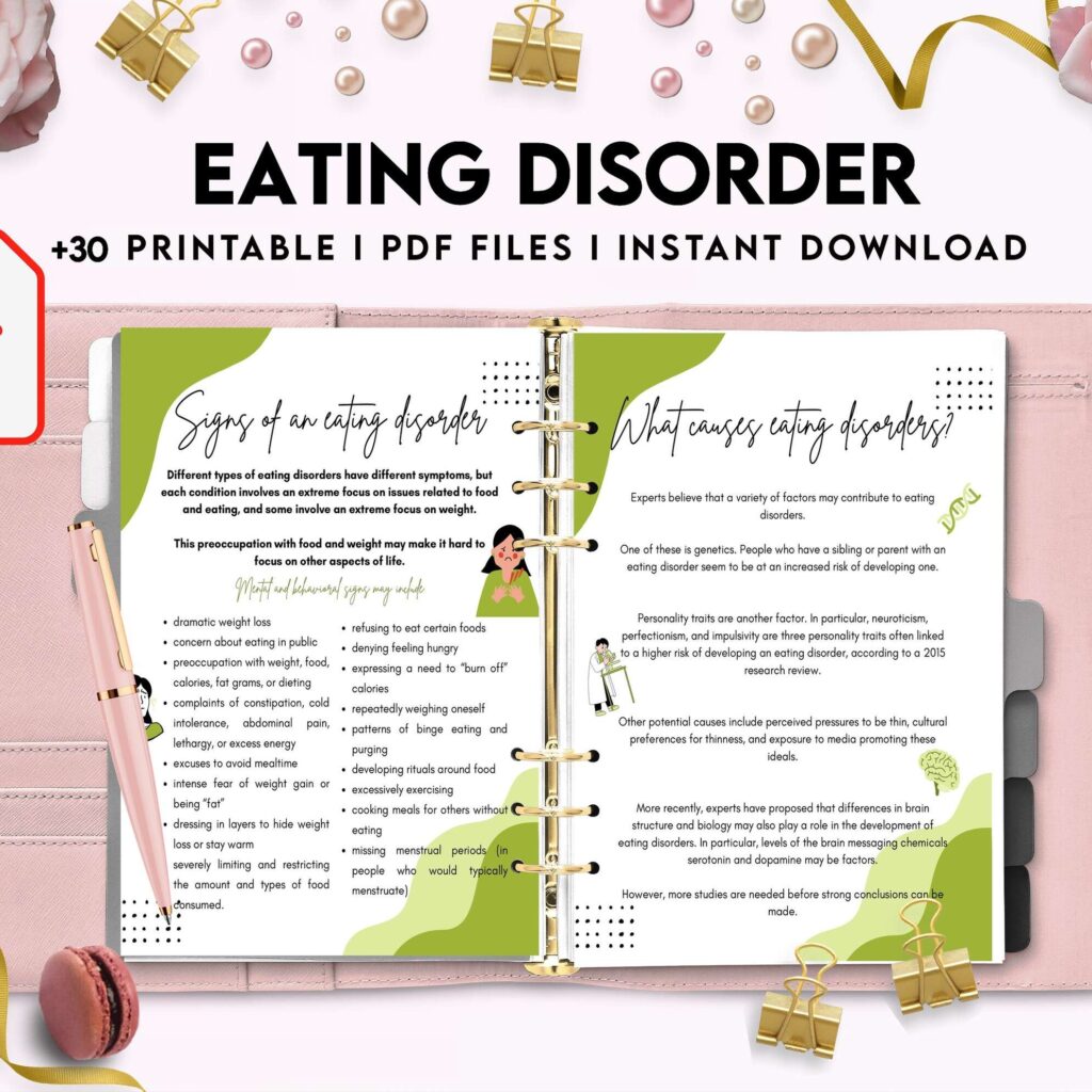 Eating disorder, Anorexia, Bulimia, KDP interior PDF file 8,5×11 inch