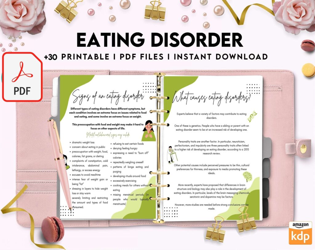 Eating disorder, Anorexia, Bulimia, KDP interior PDF file 8,5×11 inch