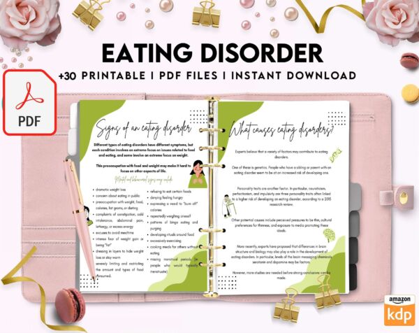 Eating disorder, Anorexia, Bulimia, KDP interior PDF file 8,5×11 inch