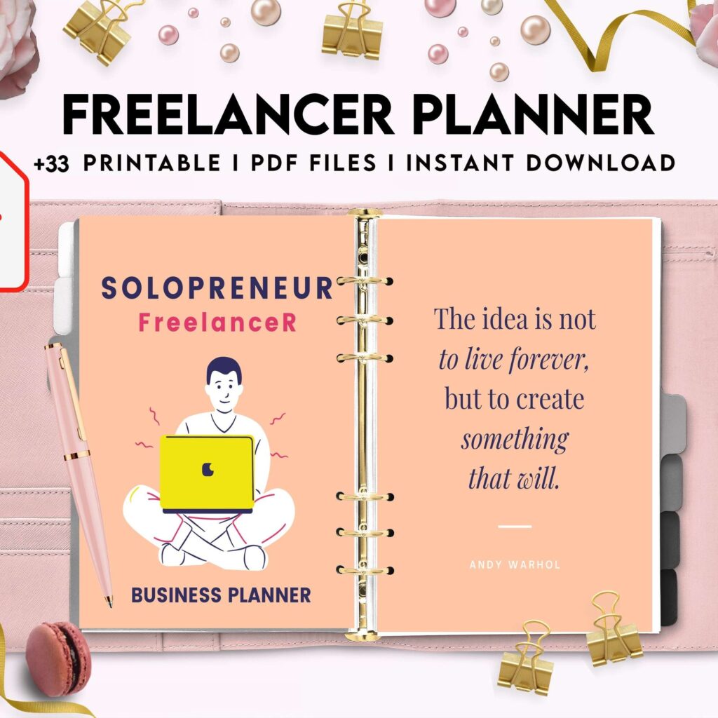 Solopreneur Freelancer Planner, client management , work from home, small business, KDP interior KDP interior PDF file 8,5×11 inch
