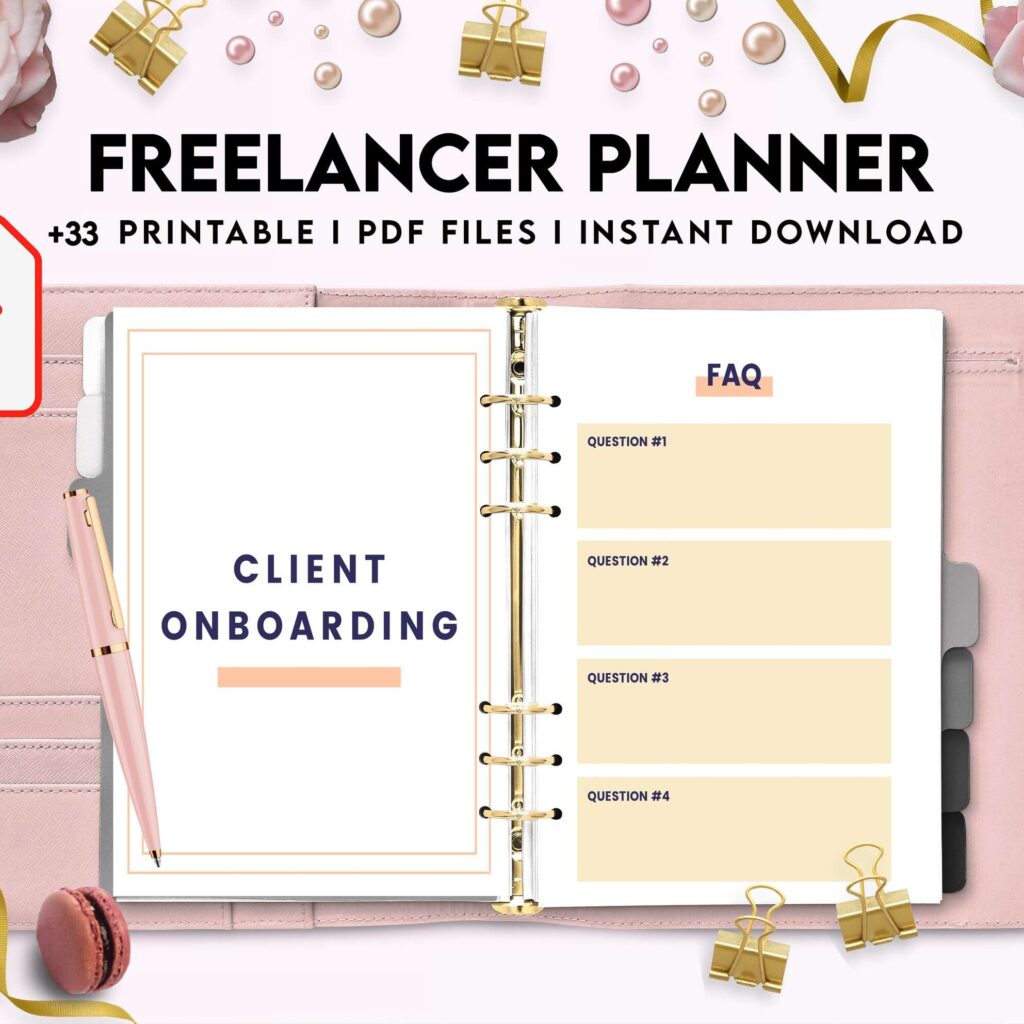 Solopreneur Freelancer Planner, client management , work from home, small business, KDP interior KDP interior PDF file 8,5×11 inch