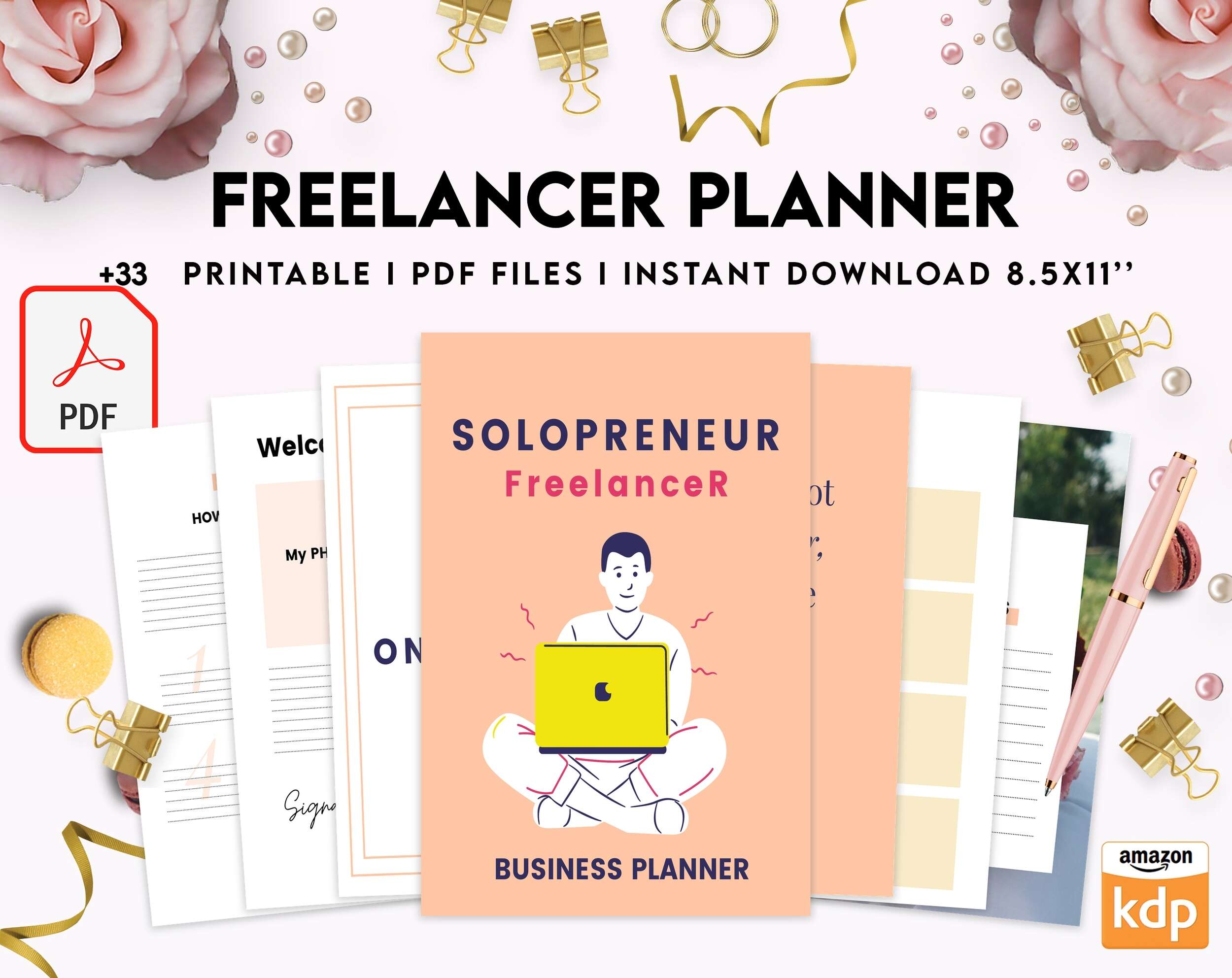 Solopreneur Freelancer Planner, client management , work from home, small business, KDP interior KDP interior PDF file 8,5×11 inch Solopreneur Freelancer Planner, client management , work from home, small business, KDP interior KDP interior PDF file 8,5×11 inch