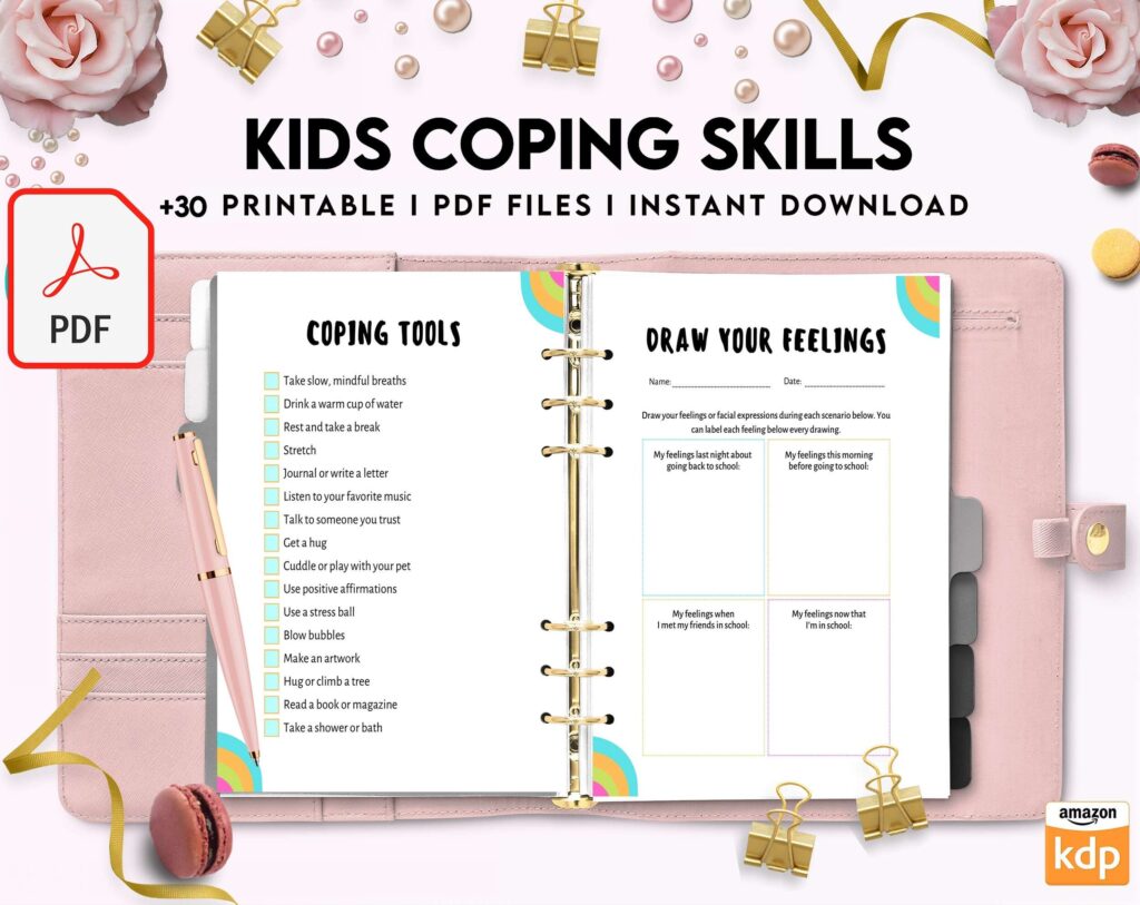 Kids Coping Skills, kids therapy, kids self discovery, kids self esteem, kids Limiting Beliefs KDP interior PDF file 8,5×11 inch