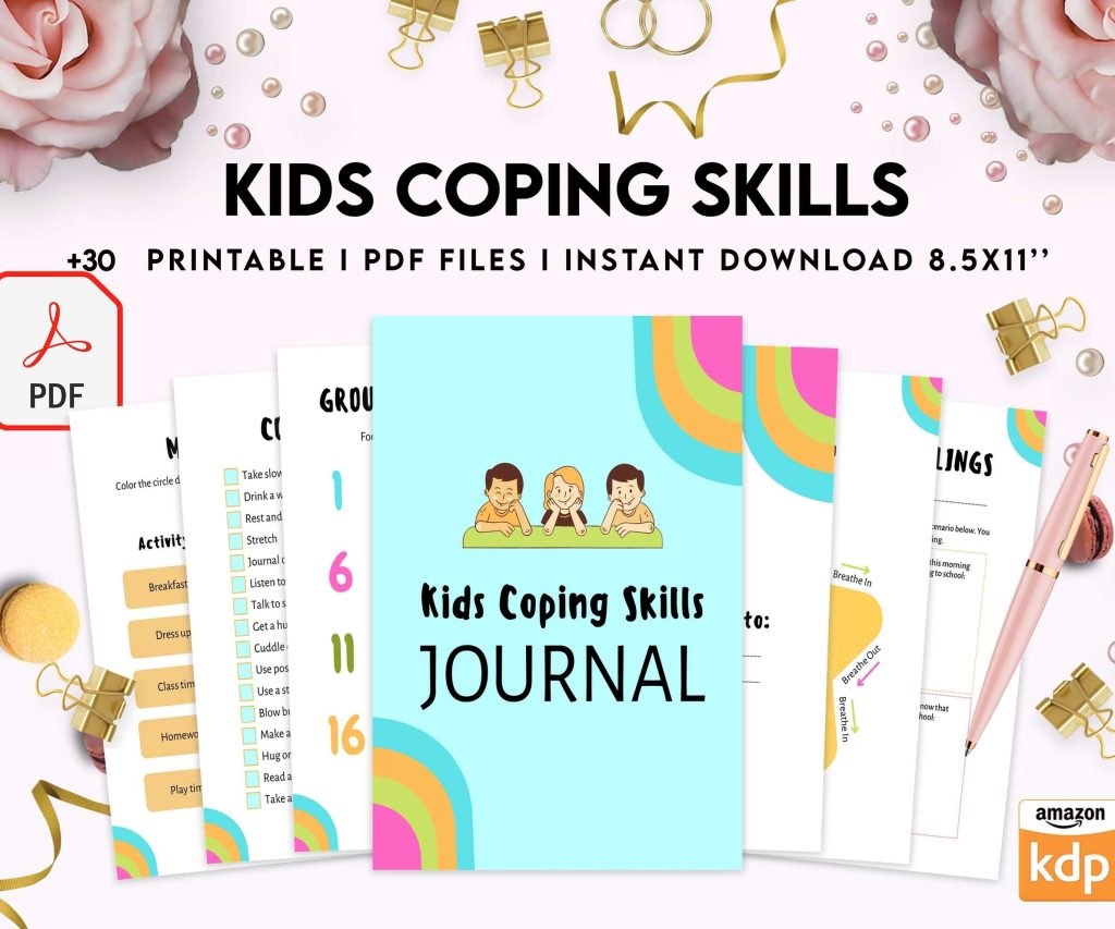 Kids Coping Skills, kids therapy, kids self discovery, kids self esteem, kids Limiting Beliefs KDP interior PDF file 8,5×11 inch