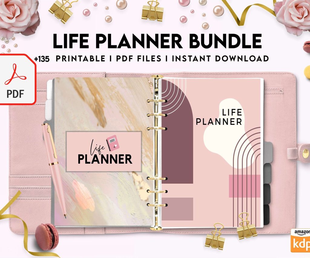 Life Planner Bundle, life organizer, adhd planner, productivity planner, KDP interior PDF file 8,5×11 inch