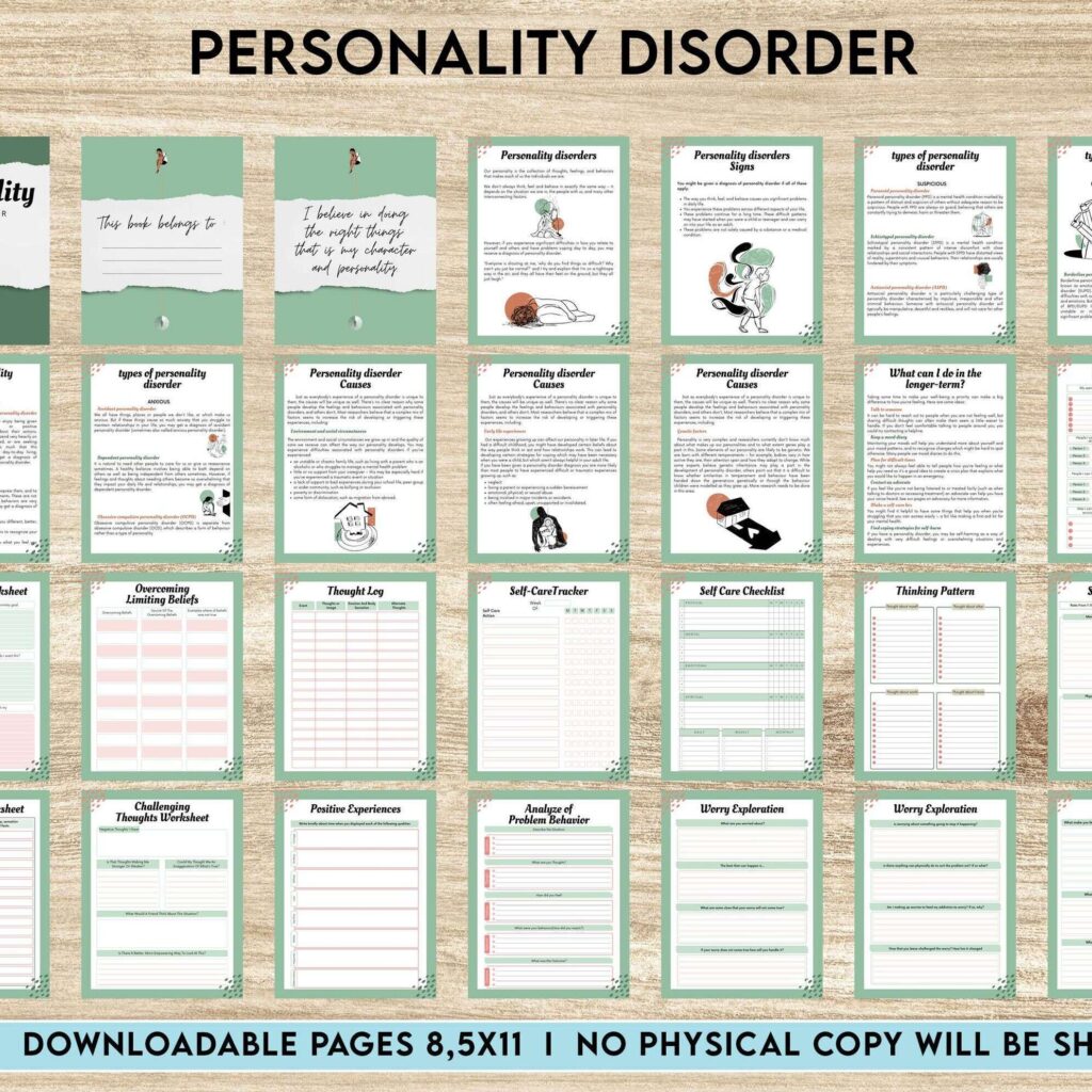Personality disorder, bipolar, borderline, KDP interior PDF file 8,5×11 inch
